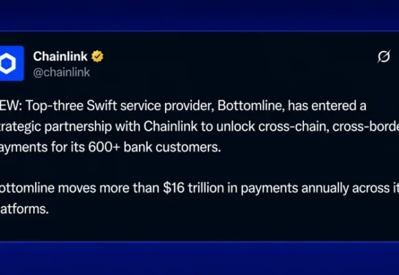 SWIFT Services Provider Taps Chainlink to Bring 600 Banks Onchain