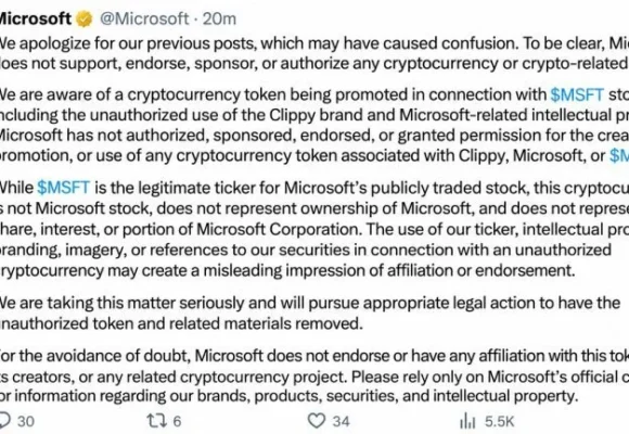 Microsoft’s X Account Hijacked to Promote Clippy Meme Coin