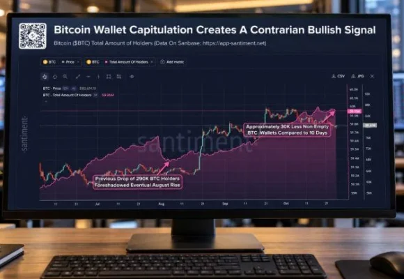 Bitcoin Bottom May Be Near as 30,000 Wallets Disappear: Santiment